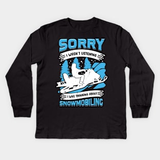 Snowmobiling Motor Sled Snowmobiler Gift Kids Long Sleeve T-Shirt